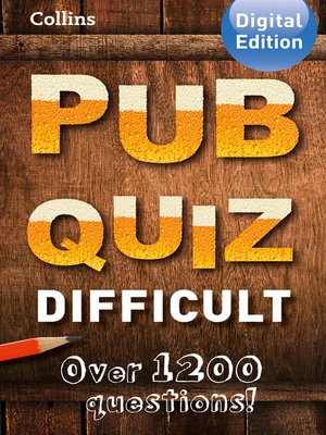 cover image of Collins Pub Quiz (Difficult)